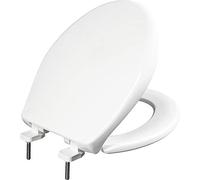 Bemis 790TDGSL 000 Siège avant rond en plastique robuste avec protection antimicrobienne DuraGuard intégrée et charnières à fermeture silencieuse Blanc