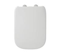 BEMIS Abattant WC Teramo, rectangulaire, avec système d'abaissement automatique, se ferme en douceur et silencieusement, amovible pour un meilleur nettoyage, montage facile, fixation par le haut