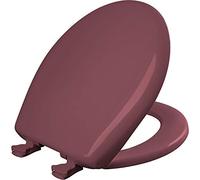 Bemis Classic Colors Abattant WC rond à fermeture lente, charnières faciles à nettoyer, en plastique durable, fabriqué aux États-Unis, rond, framboise