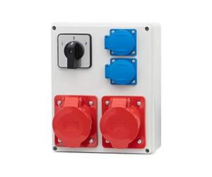 Bemis Distributeur mural R-240 16 A 5p, 32 A 5p, 2 x 230 V IP44 en métal