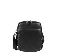 BEMON Petite sacoche en cuir grainé pour homme Enzo, 22 x 17 x 7 cm