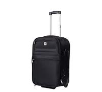 BEMON Valise Cabine Souple en Toile 55cm 2 Roues Noir