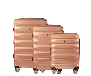 BEMON Valise Rigide en Coque Lot de 3 - (75cm, 65cm, 55cm) Rose