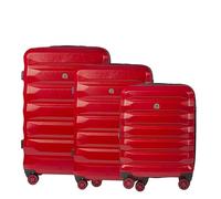BEMON Valise Rigide en Coque Lot de 3 - (75cm, 65cm, 55cm) Rouge