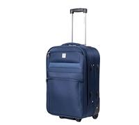 BEMON Valise Souple en Toile 65cm 2 Roues Bleu
