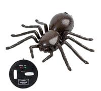 Bemonew Araignée télécommandée, Robot Tarentule Mobile RC araignée réaliste, Halloween USB Rechargeable sans Fil RC pour Halloween, Farce, fête, Marron foncé