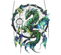 Bemonew Attrape-soleil dragon en verre teinté en acrylique avec reflet de la lumière du soleil, créature mythique pour décoration d'intérieur pour salon, jardin ou terrasse