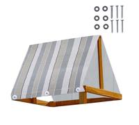 Bemonew Auvent de balançoire - Auvent imperméable pour balançoire, ombre rayée pour aire de jeux extérieure pour cour