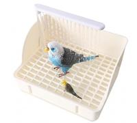 Bemonew Baignoire Automatique pour perroquets avec Pompe et Fontaine intégrée. Convient aux perroquets Gris du Gabon calopsittes perruches ondulées et inséparables. Deux Modes de Fonctionnement.