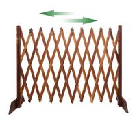 Bemonew Bordure de jardin - Longueur flexible - Installation facile - Clôture en bois pour parterres de fleurs, terrasse et paysage - 35,6 x 119,4 cm