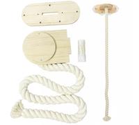 Bemonew Corde d'escalade pour chat, échelle murale avec support en bois, jute naturelle, jouet mural pour griffer et jouer