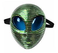 Bemonew Disco Ball Face Argent Full Face Disco Ball Alien Brillant Pailleté Taille Unique