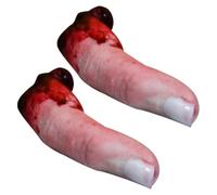 Bemonew Doigts Halloween Props Lot de 2 Doigts sanglants coupés 8 cm