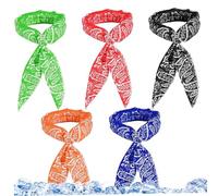 Bemonew Écharpe rafraîchissante pour Le Cou - Lot de 5 Tours de Cou rafraîchissants pour Un soulagement Rapide et - Idéale pour Le Camping Estival