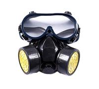 Bemonew Ensemble de demi-masque respiratoire anti-poussière pour l'industrie avec lunettes et filtre.