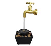 Bemonew Fontaines Cascade d'intérieur, Fontaine d'eau de Table 'intérieur, théière Flottante avec lumière LED Douce, décoration Rechargeable USB-C, 4, 7 x 4, 7 x 11 Pouces, Robinet