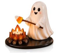 Bemonew Ghost Decor Photophore vintage en résine Motif feu de camp