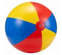 Bemonew Grand Ballon de Plage, Gros Ballon de Plage Gonflable en PVC, balles gonflables géantes Jeu en Plein air pour Enfants, Rouge Jaune Bleu, 80 cm/31, 5 Pouces