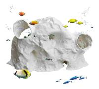 Bemonew Grotte d'aquarium Grotte Naturelle incurvée sous-Gravier pour crevettes plécos corydoras et bettas cachette Anti-Stress décoration