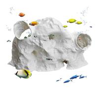 Bemonew Grotte d'aquarium Grotte Naturelle incurvée sous-Gravier pour crevettes plécos corydoras et bettas cachette Anti-Stress décoration