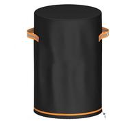 Bemonew Housse de brasero ronde, Oxford 600D avec cordon de serrage, imperméable et coupe-vent pour protection des meubles de terrasse