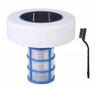 Bemonew Ioniseur Solaire de Piscine, Flotteur de Chlore capacité avec Une Brosse, réduit Le Chlore, Nettoyeur et purificateur d'eau Flottante, 6, 3x6