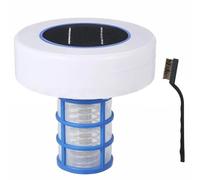 Bemonew Ioniseur Solaire pour Piscine capacité avec Brosse réduit Le Chlore en Suspension purificateur et Nettoyeur d'eau 16 15 cm