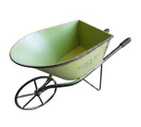 Bemonew Jardinière de brouette, jardinière en métal de brouette Pot Plante décoratif en Fer Robuste pour Jardin Patio et terrasse-Vert