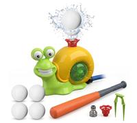 Bemonew Jeu de Baseball Aquatique Ensemble de Baseball Aquatique Mignon en Forme d'escargot avec arroseur éjection Automatique et Batte rétractable pour Les Enfants Jouant Dehors en été