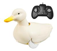 Bemonew Jouet Aquatique, Canard sonore leurre amphibie télécommandé Canard 2, 4 g Direction et Mouvement de la tête pour étang Piscine Baignoire de Plage, Blanc