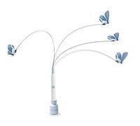 Bemonew Jouet Automatique pour Chat avec Ventouse Papillon interactif pour Chats d'intérieur Tourne sur Lui-même 3 têtes de Papillon interchangeables et se Recharge par USB-C Bleu