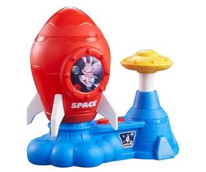 Bemonew Jouet Lanceur de Disque Volant, Jouets d'extérieur Volants avec Filet de Capture, Jouet Lanceur Disque pour Enfants, Jeu Chasse interactif Amusant, Rouge