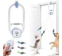 Bemonew Jouet pour chatière Jouet Automatique à Suspendre à la Porte avec télécommande pour stimuler et enrichir l'activité des Chatons Qui s'ennuient.