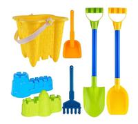 Bemonew Kit de Construction de château Sable, Jouets Sable Comprenant Un Seau, des pelles et des moules château, Jouets Plage Portables pour Filles et garçons