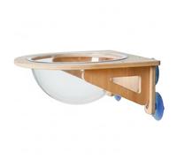 Bemonew Lit Mural pour Chat - Perchoir Mural Gain de Place avec Cadre en Bois Robuste et Fixation par Ventouse pour Chats d'intérieur Un Endroit Confortable pour se Reposer.