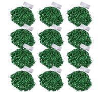 Bemonew Lot de 12 pompons de pom-pom girl avec poignées confortables pour équipes sportives, danse et rallyes PP, vert