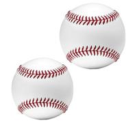 Bemonew Lot de 2 balles de baseball, Little League pour entraînement avec coutures cousues à la main et noyau rempli de liège, taille officielle pour l'entraînement
