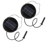 Bemonew Lot de 2 lampes solaires de rechange pour lanternes, pièces de rechange avec capteur de lumière intelligent, autonomie de 8 à 10 heures, noir, 8 cm