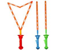 Bemonew Lot de 3 baguettes à bulles géantes en forme d'épée avec deux grandes et petites bulles, 46 cm, couleur aléatoire