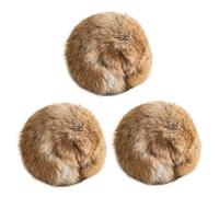 Bemonew Lot de 3 balles à l'herbe à Chat Balle en Fourrure avec argentée pour Jouer en intérieur libérer l'énergie et stimuler Les Instincts de Chasse.