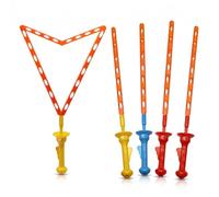 Bemonew Lot de 4 Baguettes à Bulles géantes en Forme d'épée pour Enfants avec de Grosses et Petites Bulles 45 cm Couleur aléatoire