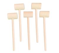 Bemonew Marteau à crabes maillet à crabes Mini Marteau en Bois Casse-Coquillages Jouet pour Enfants Outil de Bricolage tête Plate Lot de 5