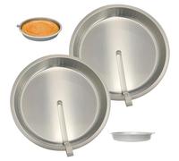Bemonew Moule à gâteau rond de 25 cm (10 pouces) Lot de 2 moules à gâteau en fer-blanc démoulage facile avec lame pivotante intégrée pour la cuisson