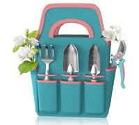 Bemonew Outil de Jardin 6 pièces, kit de Fournitures Jardinage essentielles Comprenant Une truelle, Un transplantoir, Un râteau à Main, sécateur, des Outils manuels d'extérieur pour Femmes et Hommes