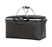 Bemonew Panier de pique-nique isotherme pliable 18 l Noir | Doublure en aluminium étanche, pliable pour le rangement, idéal pour les voyages en plein air