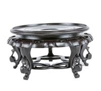 Bemonew Petit Support pour Plantes en Bois Support pour Petit Vase avec Socle sculpté et résistant à l'eau idéal pour Les Plantes d'intérieur Les Pots de Fleurs et la décoration 20 cm