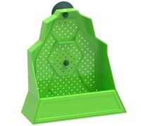 Bemonew Plat de Nourriture pour Reptiles, mangeoire Anti-Fuite pour Dragon Barbu à Double Montage, Vert