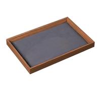 Bemonew Plateau à Bijoux, Petit Plateau de présentation de Bijoux en Bois - pour tiroirs et Organisation vanité avec Doublure en Velours