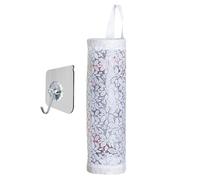 Bemonew Porte-Sacs Poubelle Suspendu avec Crochet Organisateur de Sacs Poubelle Sac de Rangement Suspendu pour la Cuisine 11 x 44 cm Blanc