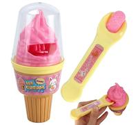 Bemonew Pouding pour poupée avec cuillère Jouet Amusant de Simulation de crème glacée Nourriture en Plastique sûr pour poupée Jeu d'imitation Cadeau pour Panier Pâques